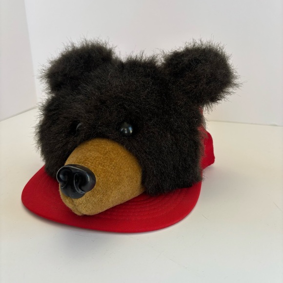 WILKINSON MFG Vintage 80’s 3D Plush Teddy  Bear Styled Snapback Trucker Hat - Picture 2 of 8